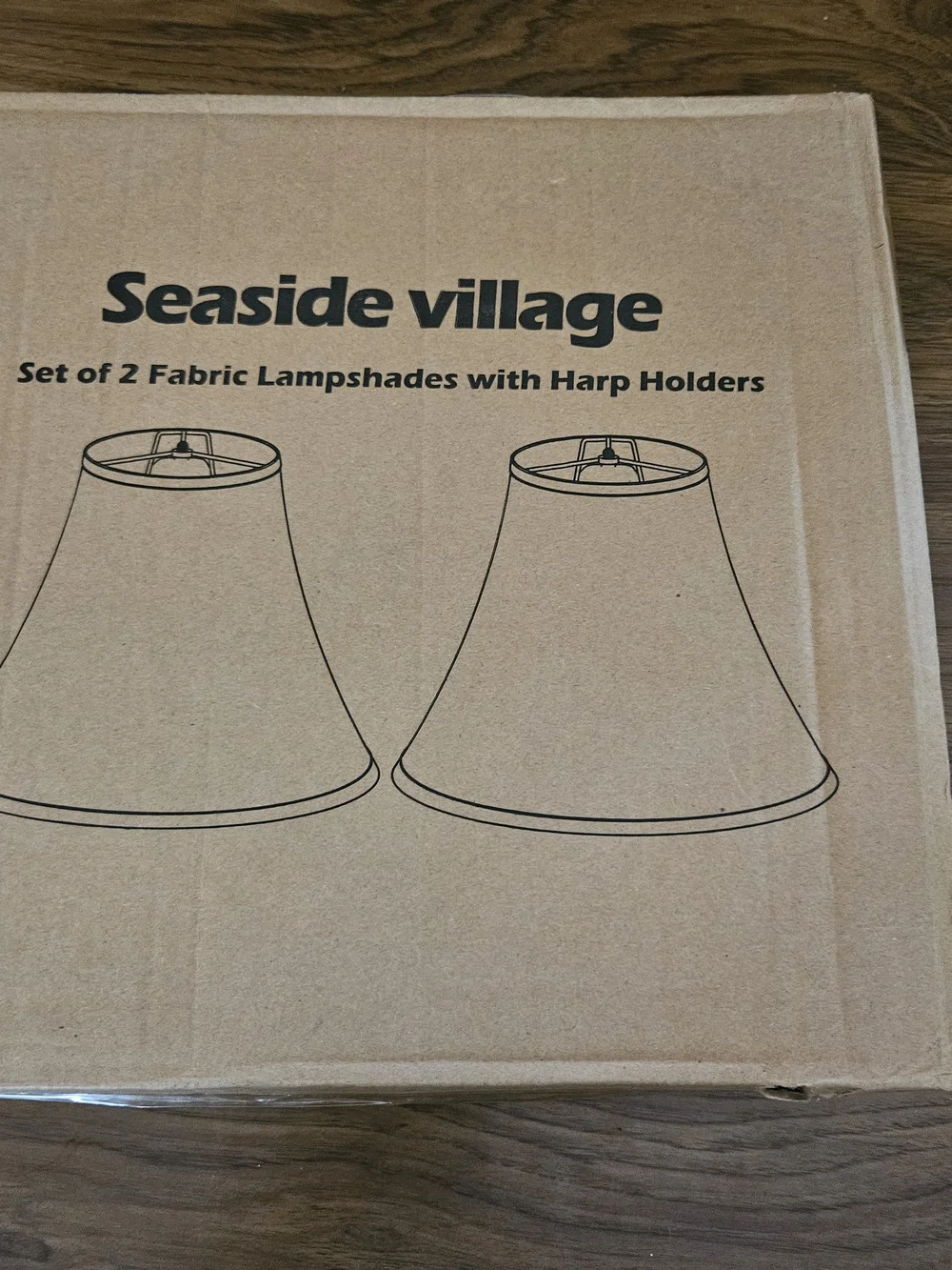 Bell Lamp Shades Set of 2, Cream Fabric Lampshades Medium Shade Replacement